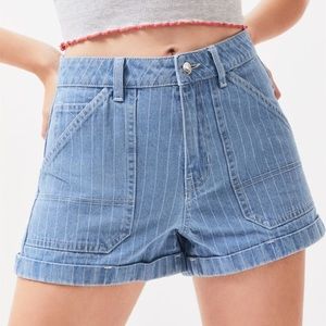 Pacsun Stripe Utility Carpenter Mom Shorts